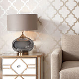 Pagazzi Acilia Antique Brass & Smoked Glass Table Lamp