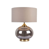 Pagazzi Acilia Antique Brass & Smoked Glass Table Lamp