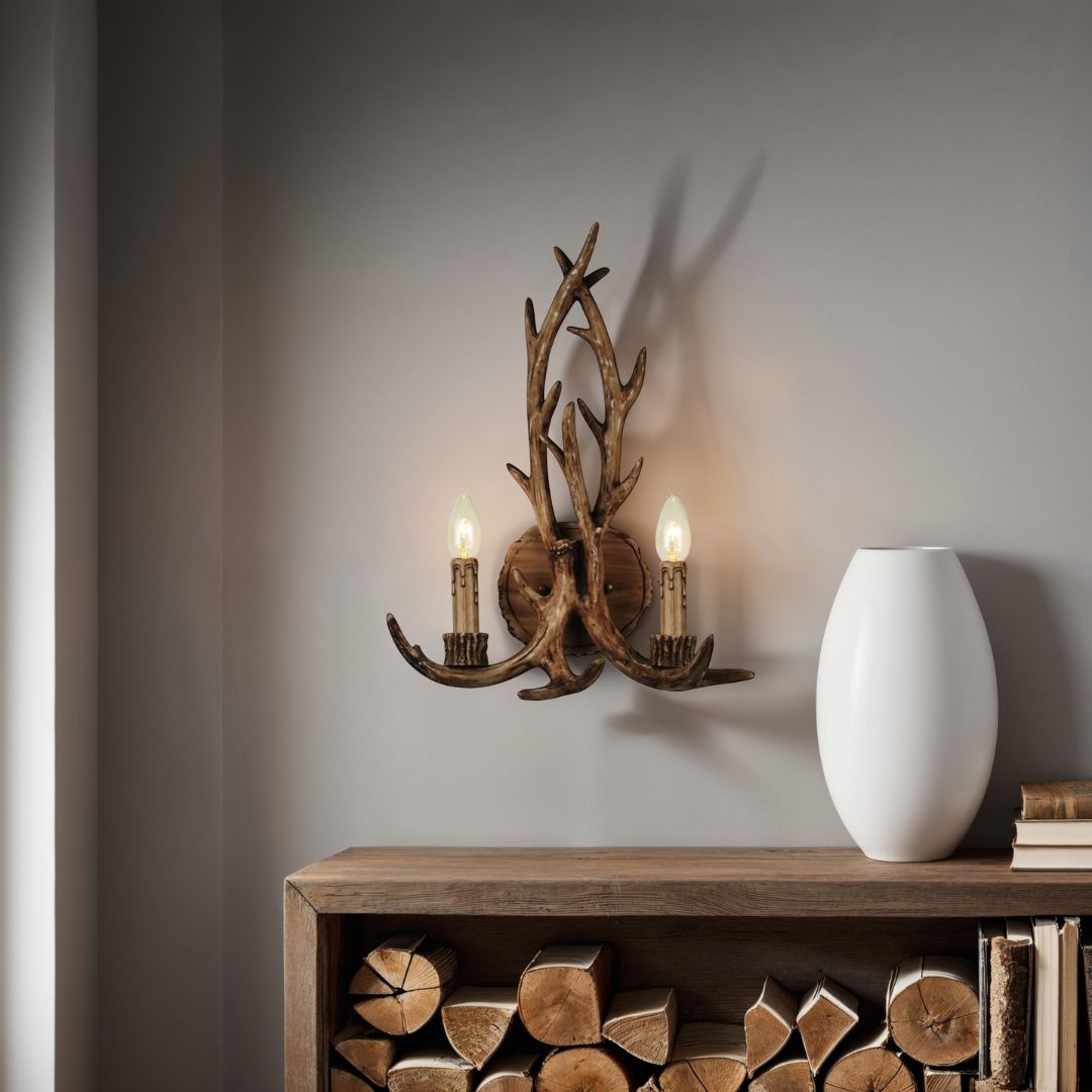 Pagazzi Lochranza Light Rustic Antler Wall Light
