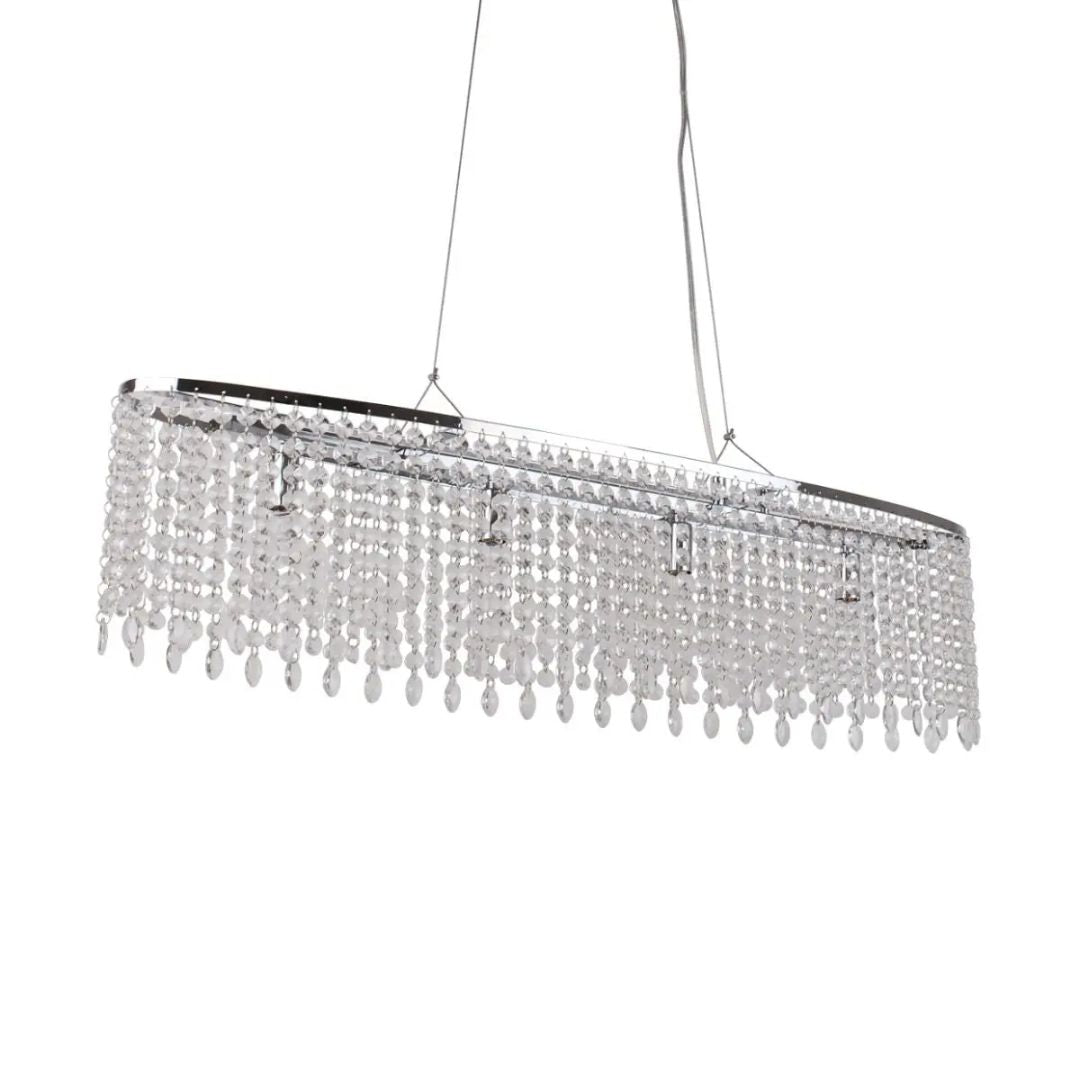 Pagazzi Amity 4 Light Polished Chrome Crystal Ceiling Pendant