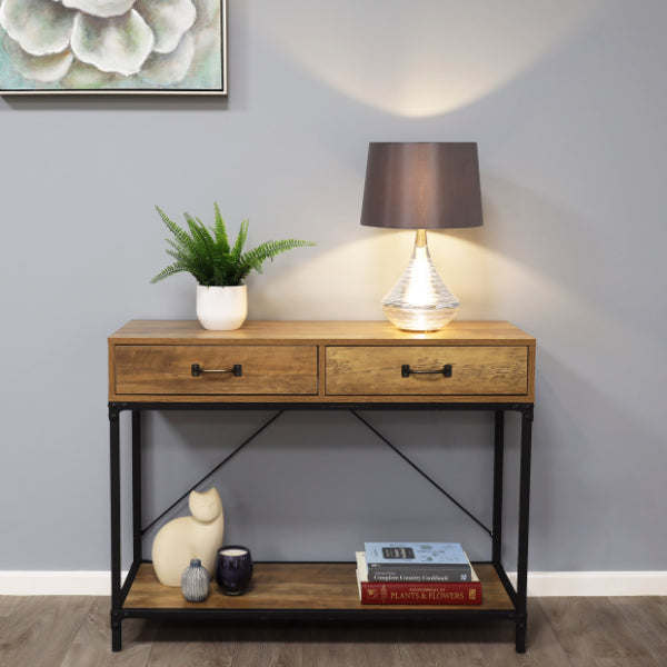 Pagazzi Willis Satin Nickel Glass Table Lamp