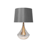 Pagazzi Willis Satin Nickel Glass Table Lamp