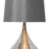 Pagazzi Willis Satin Nickel Glass Table Lamp