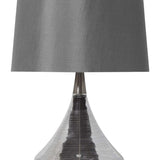 Pagazzi Willis Satin Nickel Glass Table Lamp