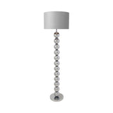 Pagazzi Aila Polished Chrome Grey Floor Lamp