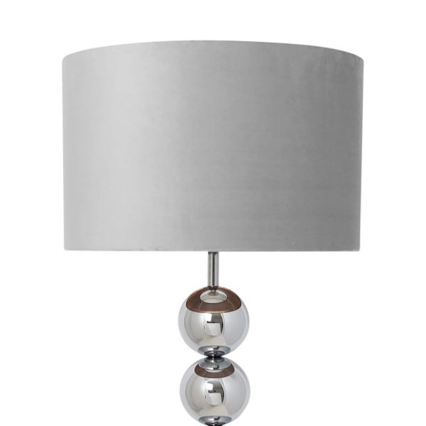 Pagazzi Aila Polished Chrome Grey Floor Lamp
