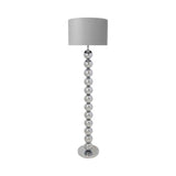 Pagazzi Aila Polished Chrome Grey Floor Lamp