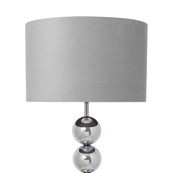 Pagazzi Aila Polished Chrome Grey Floor Lamp