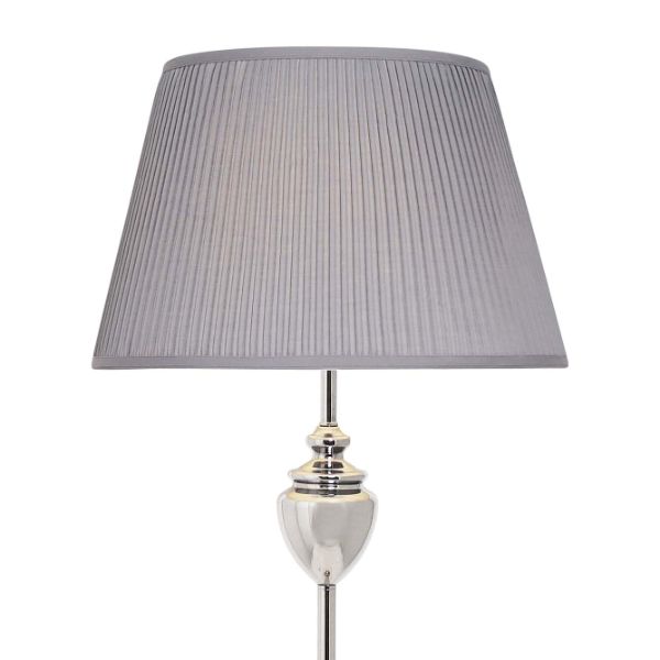 Pagazzi Giona Polished Chrome Grey Floor Lamp