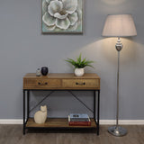 Pagazzi Giona Polished Chrome Grey Floor Lamp