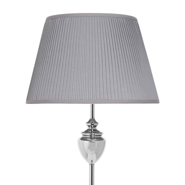 Pagazzi Giona Polished Chrome Grey Floor Lamp