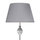 Pagazzi Giona Polished Chrome Grey Floor Lamp