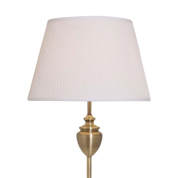 Pagazzi Giona Antique Brass & White Floor Lamp