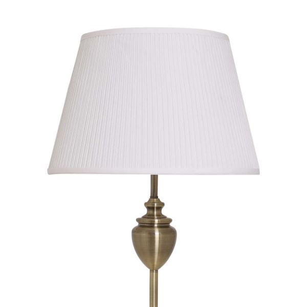 Pagazzi Giona Antique Brass & White Floor Lamp