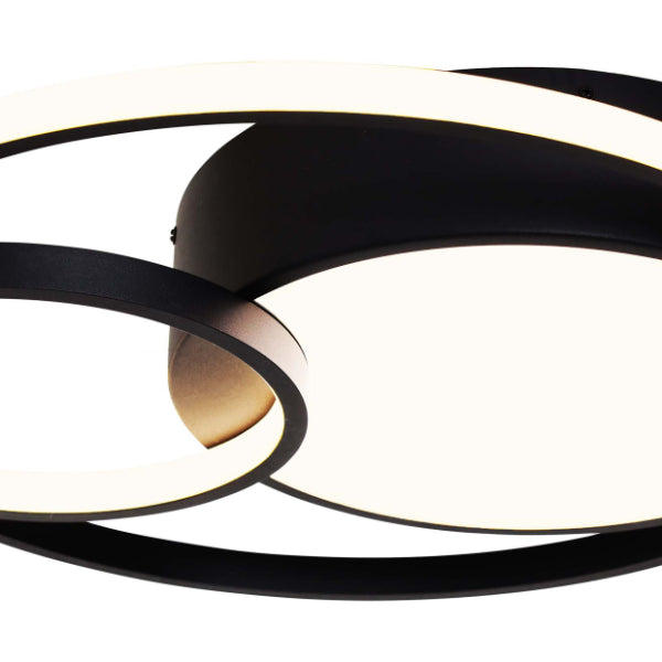 Pagazzi Adara Matt Black LED Flush Ceiling Light