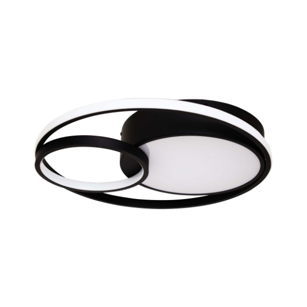 Pagazzi Adara Matt Black LED Flush Ceiling Light