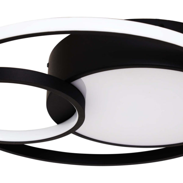 Pagazzi Adara Matt Black LED Flush Ceiling Light