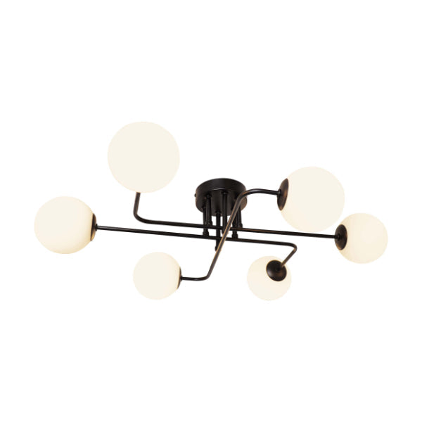 Pagazzi Parola 6 Light Matt Black Ceiling Light