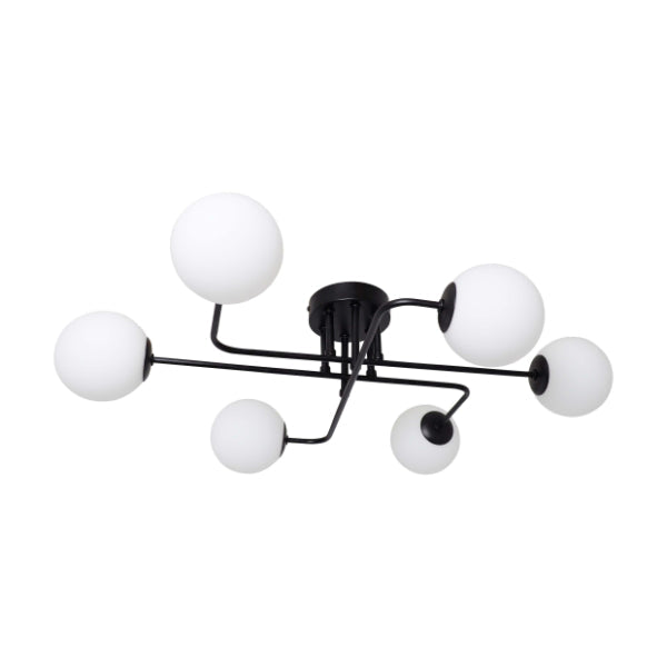 Pagazzi Parola 6 Light Matt Black Ceiling Light