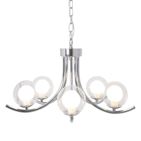 Pagazzi Jimena 5 Light Polished Chrome Pendant Ceiling Light