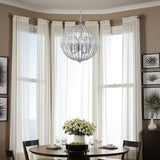 Pagazzi Noemi Polished Chrome Crystal Ceiling Pendant