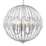 Pagazzi Noemi Polished Chrome Crystal Ceiling Pendant