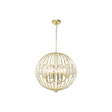 Pagazzi Noemi Polished Brass Crystal Ceiling Pendant