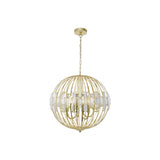 Pagazzi Noemi Polished Brass Crystal Ceiling Pendant