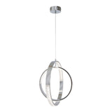 Pagazzi Yaiza Polished Chrome Crystal LED Ceiling Pendant