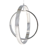 Pagazzi Yaiza Polished Chrome Crystal LED Ceiling Pendant