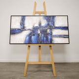 Pagazzi Abstract Blue Canvas with Black Frame - 60x120cm