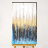 Pagazzi Forest Abstract Canvas with Gold Frame - 60x100cm