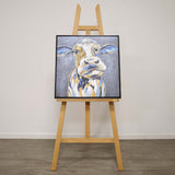 Pagazzi Cow Abstract Canvas with Black Frame - 60x60cm