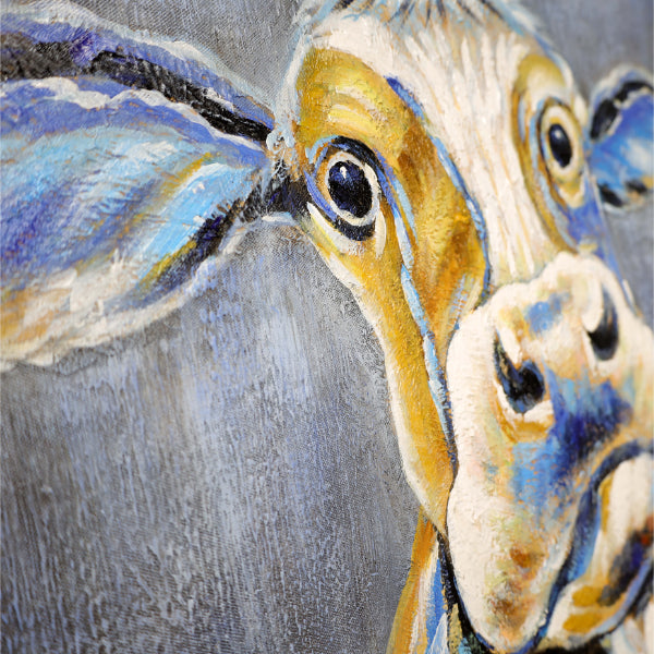 Pagazzi Cow Abstract Canvas with Black Frame - 60x60cm