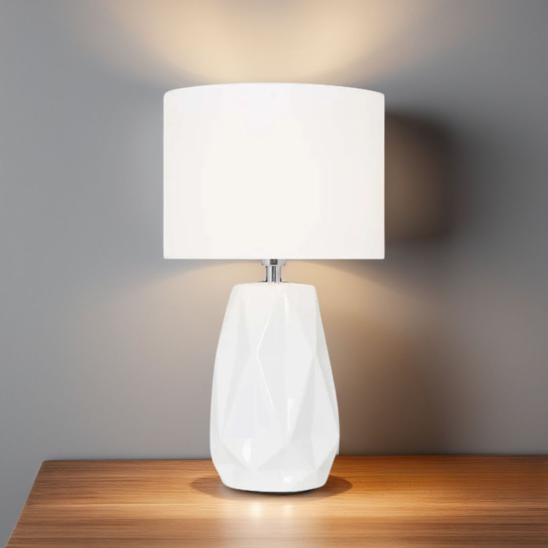 Pagazzi Skova White Ceramic Table Lamp