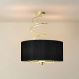 Pagazzi Kasi Polished Brass Semi Flush Ceiling Light