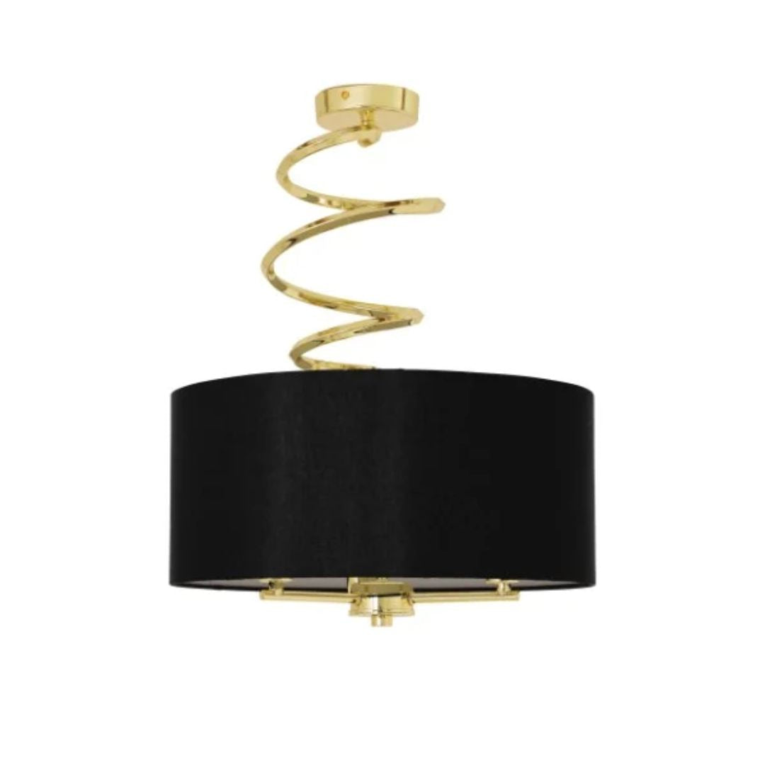 Pagazzi Kasi Polished Brass Semi Flush Ceiling Light