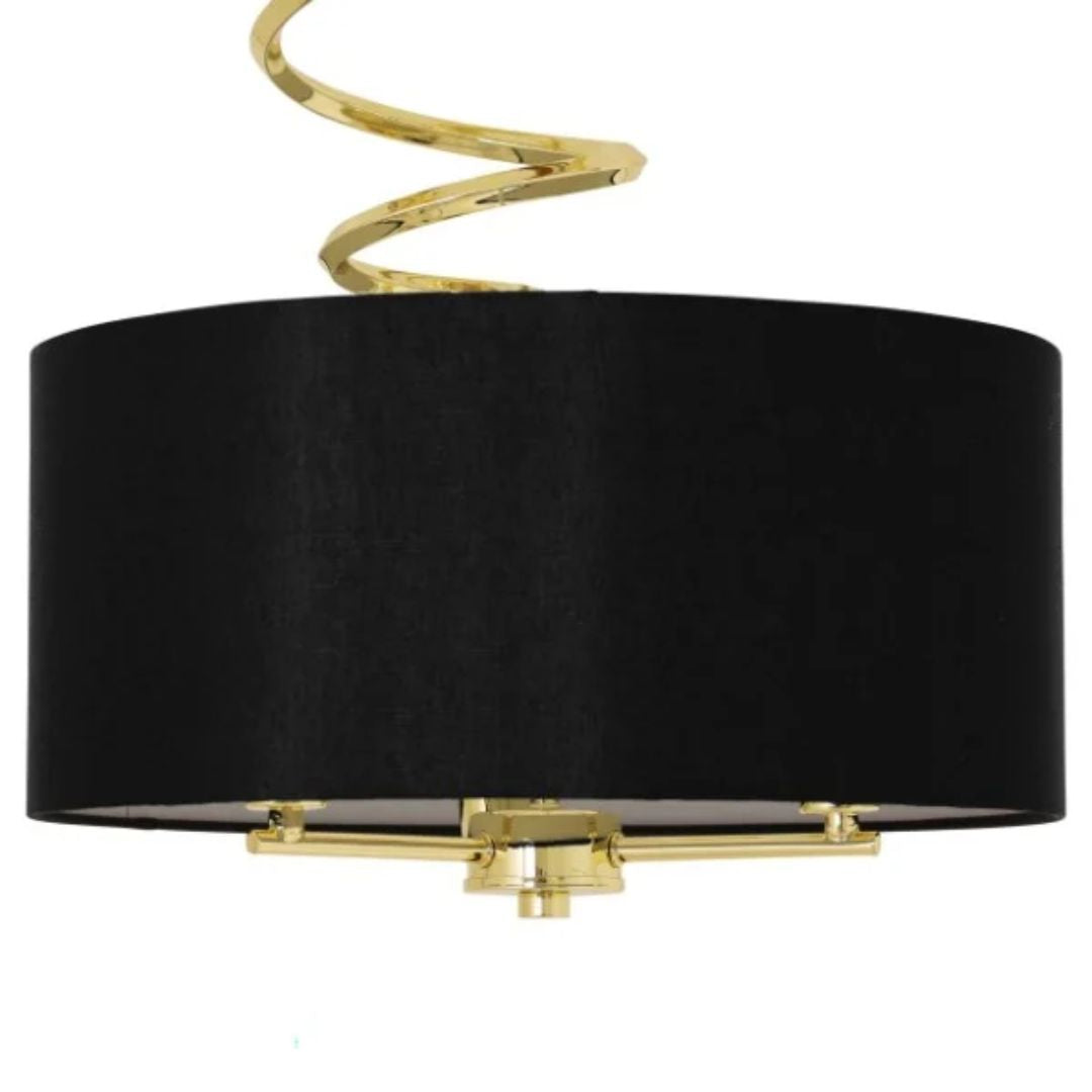 Pagazzi Kasi Polished Brass Semi Flush Ceiling Light