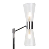 Pagazzi Herrera 2 Light Polished Chrome Glass Table Lamp