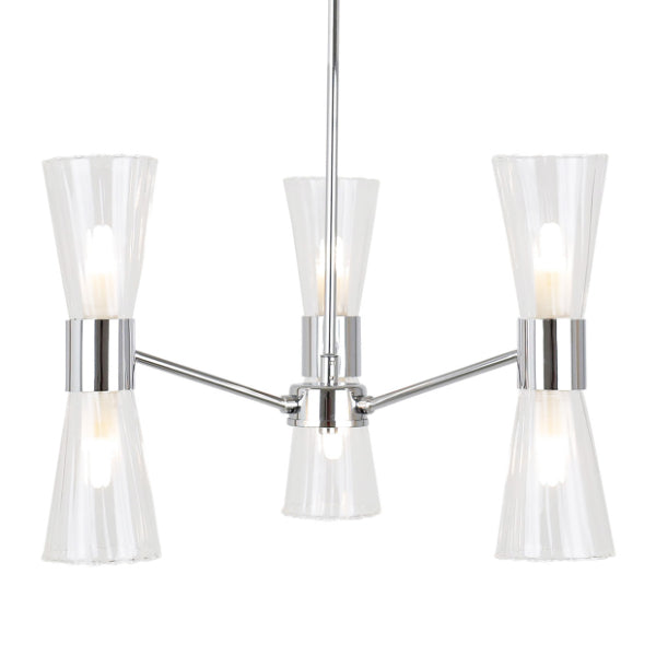 Pagazzi Herrera 6 Light Polished Chrome Pendant Ceiling Light