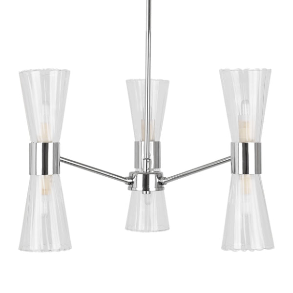 Pagazzi Herrera 6 Light Polished Chrome Pendant Ceiling Light