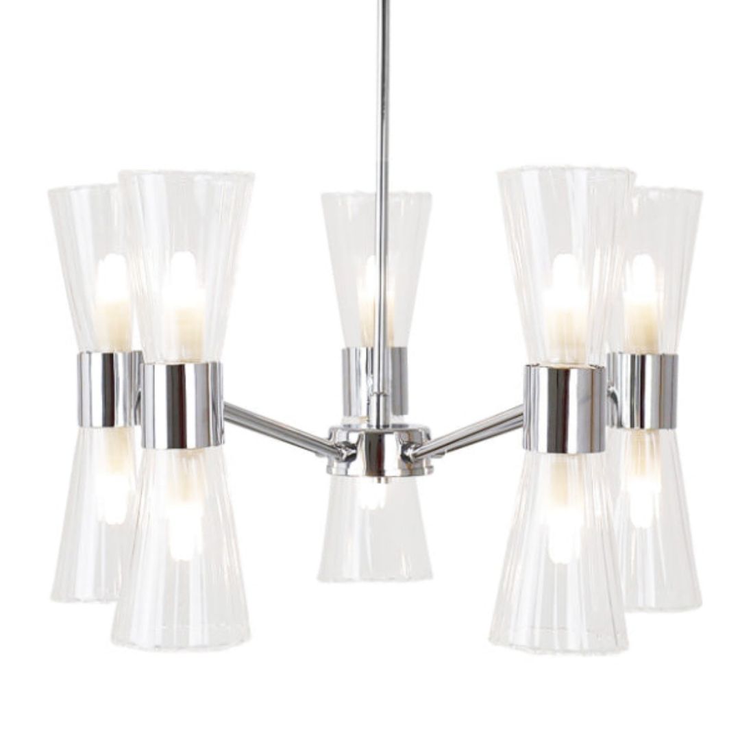 Pagazzi Herrera 10 Light Polished Chrome Pendant Ceiling Light