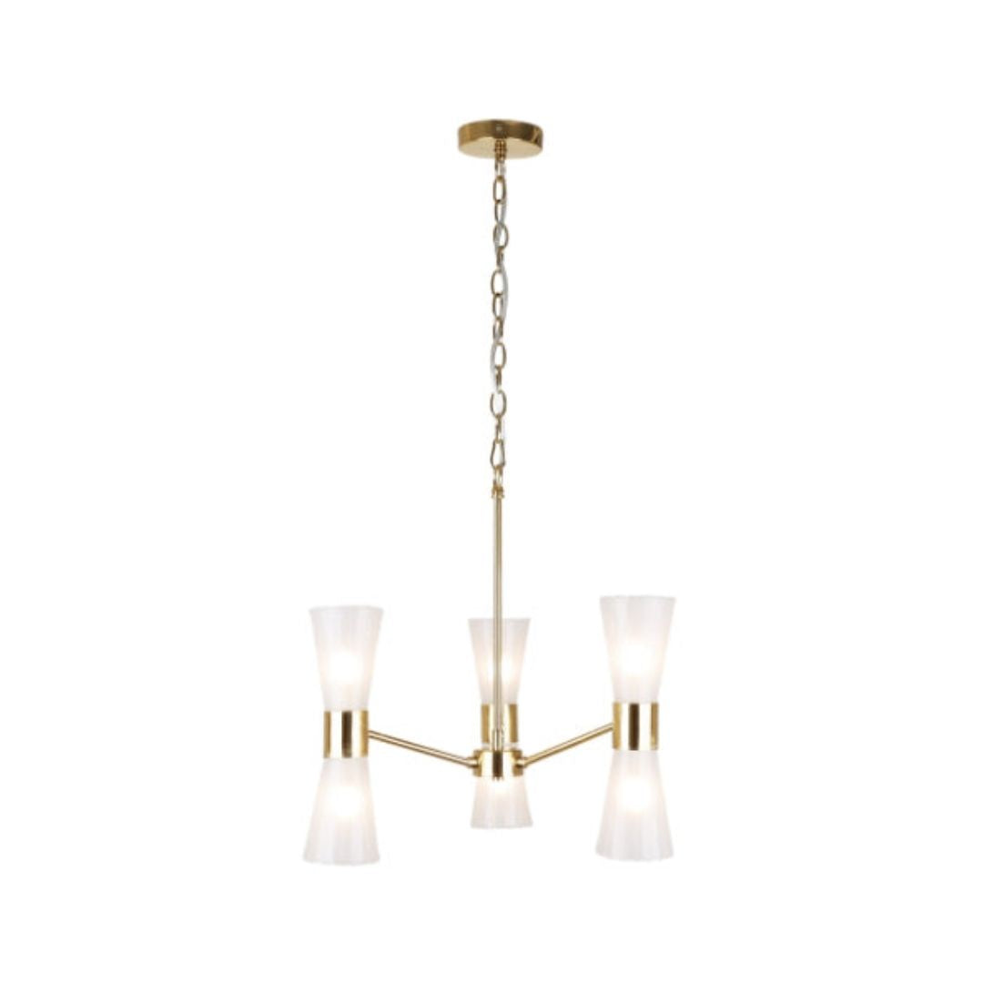 Pagazzi Herrera 6 Light Gold Pendant Ceiling Light