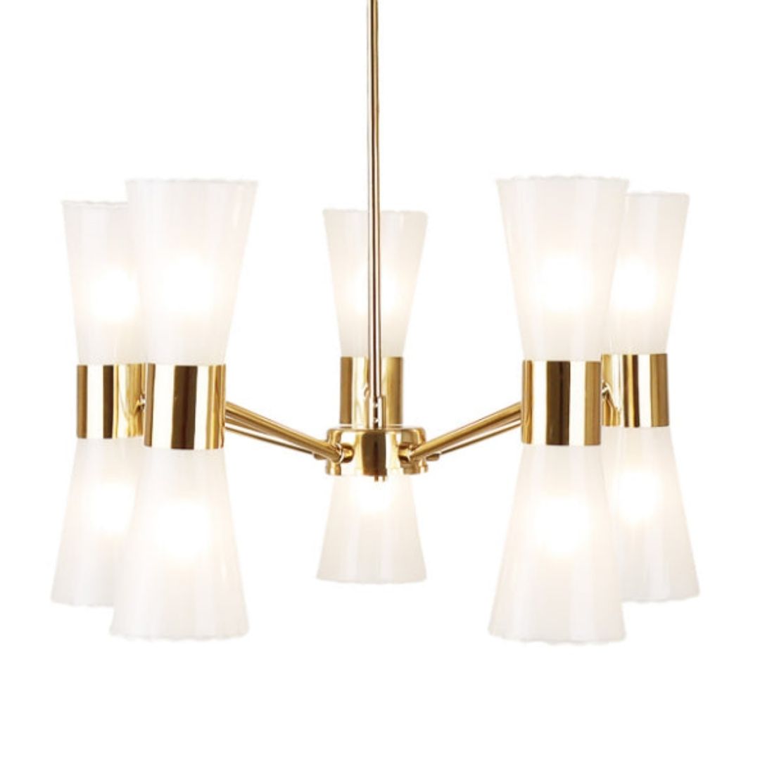 Pagazzi Herrera 10 Light Gold Pendant Ceiling Light