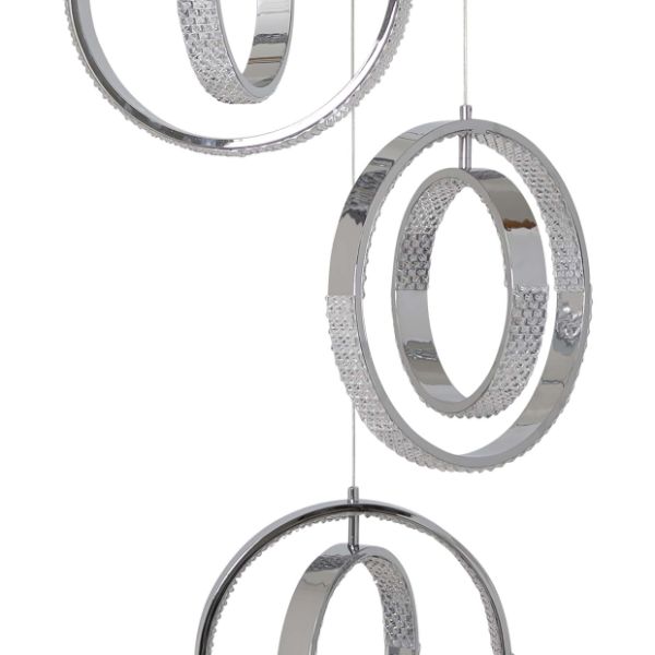Pagazzi Yazia Polished Chrome LED Ceiling Pendant