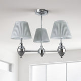 Pagazzi Giona Polished Chrome Grey Semi Flush 3 Light