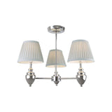 Pagazzi Giona Polished Chrome Grey Semi Flush 3 Light