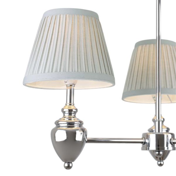 Pagazzi Giona Polished Chrome Grey Semi Flush 3 Light