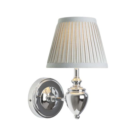 Pagazzi Giona Polished Chrome Grey Wall Light