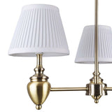 Pagazzi Giona Antique Brass White Semi Flush 3 Light Ceiling Light